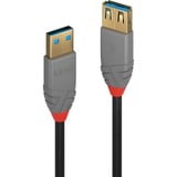 Lindy 36762 USB-kabel USB 3.2 Gen 1 (3.1 Gen 1) 2 m USB A Sort, Forlængerledning Sort/grå, 2 m, USB A, USB A, USB 3.2 Gen 1 (3.1 Gen 1), 5 Gbit/sek., Sort