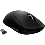 Logitech PRO X SUPERLIGHT mus Højre hånd RF trådløst 25400 dpi, Gaming mus Sort, Højre hånd, RF trådløst, 25400 dpi, 1 ms, Sort