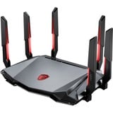 MSI RADIX AXE6600 WIFI 6E TRI-BAND trådløs router Gigabit Ethernet Dual-band (2,4 GHz / 5 GHz) Sort, Rød Wi-Fi 6 (802.11ax), Dual-band (2,4 GHz / 5 GHz), Ethernet LAN, Sort, Rød, Bordplade router