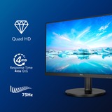 Philips 275V8LA, LED-skærm Sort