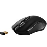 Sharkoon Skiller SGM3 mus Højre hånd RF Wireless + USB Type-A Optisk 6000 dpi, Gaming mus Sort, Højre hånd, Optisk, RF Wireless + USB Type-A, 6000 dpi, Sort