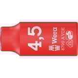 Wera 8790 A VDE Zyklop-skraldenøgleindsats, 4,5 mm, 1/4", Topnøgle Rød/Gul