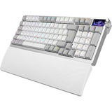 ASUS ROG Azoth 96 HE, Gaming-tastatur Hvid, DE-layout, ROG HFX V2, Kabel & trådløs, USB + RF Wireless + Bluetooth, Magnetic-mechanical key switch, QWERTZ, RGB LED, Hvid