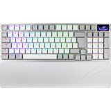 ASUS ROG Azoth 96 HE, Gaming-tastatur Hvid, DE-layout, ROG HFX V2, Kabel & trådløs, USB + RF Wireless + Bluetooth, Magnetic-mechanical key switch, QWERTZ, RGB LED, Hvid