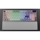 ASUS ROG Azoth 96 HE, Gaming-tastatur Hvid, DE-layout, ROG HFX V2, Kabel & trådløs, USB + RF Wireless + Bluetooth, Magnetic-mechanical key switch, QWERTZ, RGB LED, Hvid