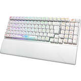 ASUS ROG Strix Scope II 96 RX Wireless tastatur Spil USB + RF Wireless + Bluetooth Hvid, Gaming-tastatur Hvid, DE-layout, ROG RX Red, 96%, Kabel & trådløs, USB + RF Wireless + Bluetooth, Optisk nøglekontakt, RGB LED, Hvid