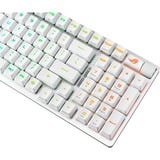 ASUS ROG Strix Scope II 96 RX Wireless tastatur Spil USB + RF Wireless + Bluetooth Hvid, Gaming-tastatur Hvid, DE-layout, ROG RX Red, 96%, Kabel & trådløs, USB + RF Wireless + Bluetooth, Optisk nøglekontakt, RGB LED, Hvid