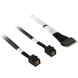 Broadcom 05-60003-00 Serial Attached SCSI (SAS)-kabel 1 m Sort, 1 m, SFF-8654, 2 x4 SFF-8643, 9560-16i 9560-8i 9580-8i8e 9500-16i 9500-8i