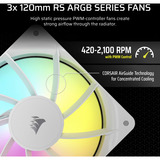 Corsair NAUTILUS 360 RS ARGB Renoveret, Vandkøling Hvid