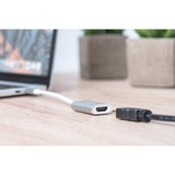 Digitus DA-70836 videokabel adapter 0,2 m USB Type-C HDMI Sølv Hvid/Sølv, 0,2 m, USB Type-C, HDMI, Hanstik, Hunstik, USB