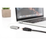 Digitus DA-70836 videokabel adapter 0,2 m USB Type-C HDMI Sølv Hvid/Sølv, 0,2 m, USB Type-C, HDMI, Hanstik, Hunstik, USB