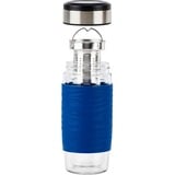Emsa N20805 420 ml Transparent, Thermo mug Blå/gennemsigtig, Transparent, Glas, Silikone, Rustfrit stål, Kina, 420 ml, 82 mm