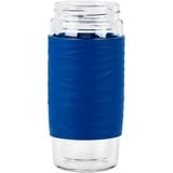 Emsa N20805 420 ml Transparent, Thermo mug Blå/gennemsigtig, Transparent, Glas, Silikone, Rustfrit stål, Kina, 420 ml, 82 mm