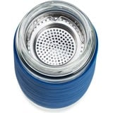 Emsa N20805 420 ml Transparent, Thermo mug Blå/gennemsigtig, Transparent, Glas, Silikone, Rustfrit stål, Kina, 420 ml, 82 mm