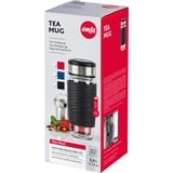 Emsa Tea Mug 420 ml Transparent, Thermo mug Blå/gennemsigtig, Transparent, Glas, Silikone, Rustfrit stål, Kina, 420 ml, 82 mm