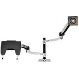 Ergotron LX Series Dual Stacking Arm 61 cm (24") Sølv, Skærmbeslag Sølv, 18,1 kg, 61 cm (24"), 75 x 75 mm, 100 x 100 mm, Højdejustering, Sølv