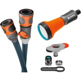 GARDENA Tekstilslange Liano Xtreme 1/2", 10 meter sæt + indendørs adapter mørk grå/Orange