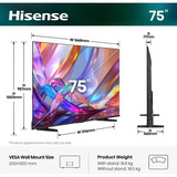 Hisense 75E7S, QLED TV Sort