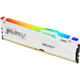 Kingston FURY FURY Beast 32 GB 6000 MT/s DDR5 CL36 DIMM White RGB EXPO, Hukommelse Hvid, 32 GB, 1 x 32 GB, DDR5, 288-pin DIMM