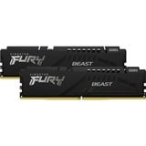 Kingston FURY FURY Beast 64GB 5600MT/s DDR5 CL40 DIMM (sæt med 2) Black, Hukommelse Sort, 64 GB, 2 x 32 GB, DDR5, 288-pin DIMM