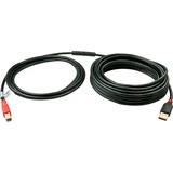 Lindy 42761 USB-kabel USB 2.0 10 m USB A USB B 0,48 Gbit/sek. Sort, Rød Sort, 10 m, USB A, USB B, USB 2.0, Hanstik/Hanstik, Sort, Rød