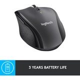 Logitech LGT-M705S Mus antracit, Højre hånd, Laser, RF trådløst, 1000 dpi, Sort