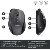 Logitech LGT-M705S Mus antracit, Højre hånd, Laser, RF trådløst, 1000 dpi, Sort