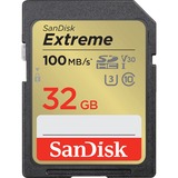 SanDisk Extreme 32 GB SDXC UHS-I Klasse 10, Hukommelseskort 32 GB, SDXC, Klasse 10, UHS-I, 100 MB/s, 60 MB/s
