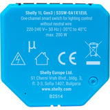 Shelly 2L Gen3, Stafetter Cyan