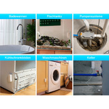 SwitchBot WLAN vandalarm med sensorkabel, Vand detektorer Hvid