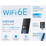 TP-Link Archer TXE70UH WLAN 5400 Mbit/s, Netværkskort Kabel & trådløs, USB, WLAN, Wi-Fi 6E (802.11ax), 5400 Mbit/s, Sort