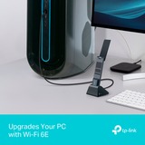TP-Link Archer TXE70UH WLAN 5400 Mbit/s, Netværkskort Kabel & trådløs, USB, WLAN, Wi-Fi 6E (802.11ax), 5400 Mbit/s, Sort