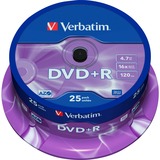 Verbatim VB-DPR47S2A Tomme DVD'er, DVD tomme medier DVD+R, 120 mm, Spindel, 25 stk, 4,7 GB