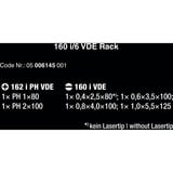 Wera 160 i/6 Rack skruetrækkersæt Kraftform Plus Serie 100 + stativ Rød/Gul