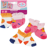ZAPF Creation BABY born Sokker 2 par 43cm, Dukke tilbehør BABY born Socks 2 assorted 43cm, Dukkesokker, 3 År