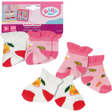 ZAPF Creation BABY born Sokker 2 par 43cm, Dukke tilbehør BABY born Socks 2 assorted 43cm, Dukkesokker, 3 År