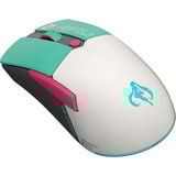 ASUS TUF Gaming Mini Wireless Mouse Hatsune Miku Edition mus Spil Højre hånd RF Wireless + Bluetooth + USB Type-A Optisk 1200 dpi, Gaming mus Turkis/Hvid, Højre hånd, Optisk, RF Wireless + Bluetooth + USB Type-A, 1200 dpi, Grøn, Grå, Lyserød