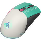 ASUS TUF Gaming Mini Wireless Mouse Hatsune Miku Edition mus Spil Højre hånd RF Wireless + Bluetooth + USB Type-A Optisk 1200 dpi, Gaming mus Turkis/Hvid, Højre hånd, Optisk, RF Wireless + Bluetooth + USB Type-A, 1200 dpi, Grøn, Grå, Lyserød