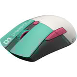 ASUS TUF Gaming Mini Wireless Mouse Hatsune Miku Edition mus Spil Højre hånd RF Wireless + Bluetooth + USB Type-A Optisk 1200 dpi, Gaming mus Turkis/Hvid, Højre hånd, Optisk, RF Wireless + Bluetooth + USB Type-A, 1200 dpi, Grøn, Grå, Lyserød