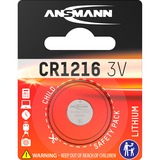 Ansmann 3V Lithium CR1216 Engangsbatteri Engangsbatteri, CR1216, Lithium, 3 V, 1 stk, Sølv
