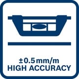 Bosch 1 600 A01 V3Z niveau 1,2 m Aluminium, Sort, Vaterpas Optisk niveau, 1,2 m, Aluminium, Sort, 0,5 mm/m, Aluminium, 970 g