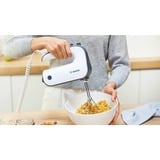 Bosch MFQ49300 røremaskine og mikser Håndmixer 850 W Sort, Rustfrit stål, Hvid, Håndmikser Hvid/Mørk sølv, Håndmixer, Sort, Rustfrit stål, Hvid, Ælte, Mikse, Omrøre, 1,4 m, Løftestang, 850 W