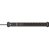 Brennenstuhl Premium-Protect-Line 1391010800, Strømskinne Sort/aluminium