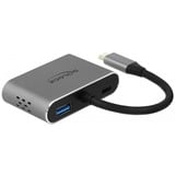 DeLOCK 64074 interface hub USB 3.2 Gen 1 (3.1 Gen 1) Type-C Grå, Adapter grå, USB 3.2 Gen 1 (3.1 Gen 1) Type-C, HDMI, USB 3.2 Gen 1 (3.1 Gen 1) Type-A, USB 3.2 Gen 1 (3.1 Gen 1) Type-C, VGA, 3840 x 2160 pixel, Grå, Metal, 87 W