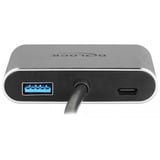 DeLOCK 64074 interface hub USB 3.2 Gen 1 (3.1 Gen 1) Type-C Grå, Adapter grå, USB 3.2 Gen 1 (3.1 Gen 1) Type-C, HDMI, USB 3.2 Gen 1 (3.1 Gen 1) Type-A, USB 3.2 Gen 1 (3.1 Gen 1) Type-C, VGA, 3840 x 2160 pixel, Grå, Metal, 87 W