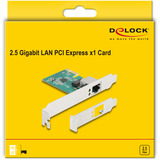 DeLOCK PCI Express x1 kort 1 x RJ45 2,5 Gigabit LAN RTL8125, Netværkskort 