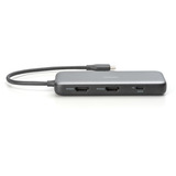 Digitus 8-port USB-C dockingstation, Docking station grå/Sort