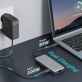 Digitus 8-port USB-C dockingstation, Docking station grå/Sort