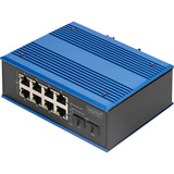 Digitus Industriel 8+2-port Gigabit Ethernet PoE, Switch 