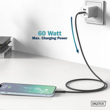Digitus USB 2.0 silikonekabel USB-C > Lightning, MFI-certificeret Sort